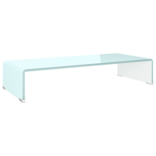 vidaXL TV Stand/Monitor Riser Glass Green 70x30x13 cm