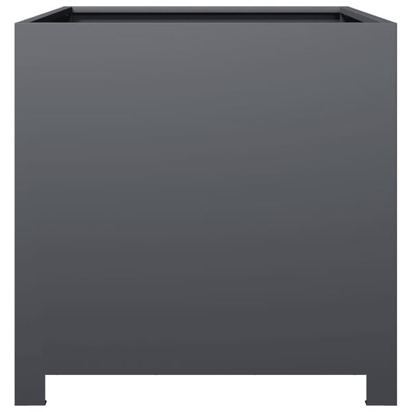 vidaXL Garden Planter Anthracite 50x50x50 cm Steel