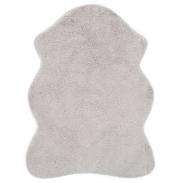 vidaXL Rug 65x95 cm Faux Rabbit Pelt Grey