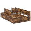 vidaXL Storage Bed Frame Smoked Oak 120 x 190 cm Engineered Wood