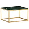 vidaXL Coffee Table Green 60x60x35 cm Real Stone with Marble Texture