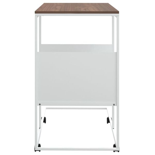 vidaXL Side Table with Wheels White 55x36x63.5 cm Engineered Wood