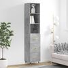 vidaXL Highboard Concrete Grey 34.5x34x180 cm Engineered Wood