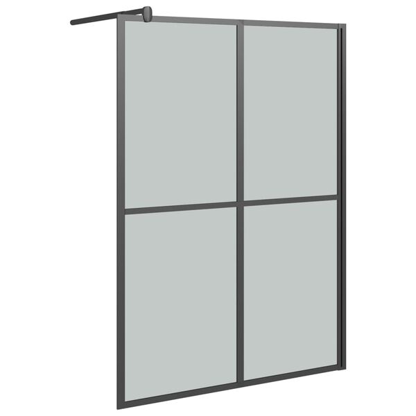 vidaXL Walk-in Shower Screen 140x195 cm Dark Tempered Glass