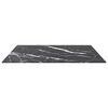 vidaXL Table Top Black 80x80 cm 6 mm Tempered Glass with Marble Design