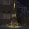 vidaXL LED Christmas Tree Warm White 160 x 160 x 500 cm Metal