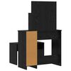 vidaXL LED Dressing Table Set 2 pcs Black Oak Engineered Wood