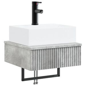 vidaXL Wall-Mounted Wash Basin Concrete Grey 40 x 41 x 39 cm
