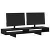 vidaXL Monitor Stand with Shelf Black 100 x 27 x 13 cm Engineered Wood