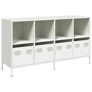 vidaXL Sideboard White 135x39x73,5 cm Cold-rolled Steel