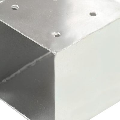 vidaXL Post Connector T Shape Galvanised Metal 101x101 mm