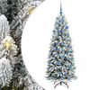 vidaXL Artificial Christmas Tree with 300 LEDs with Stand White 180 cm