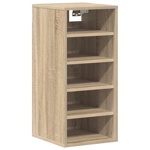 vidaXL Shoe Cabinet Sonoma Oak 31.5x35x70 cm Engineered Wood