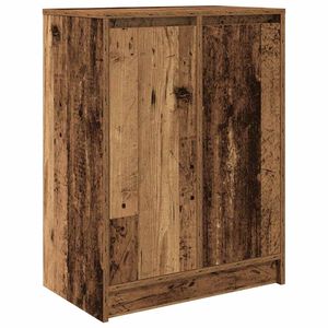 vidaXL Shoe Cabinet Old Wood 57x34x76 cm Engineered Wood
