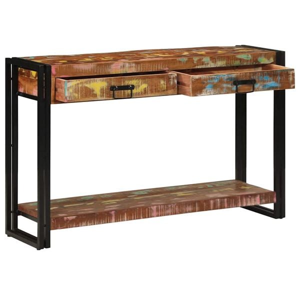 vidaXL Console Table Multicolour 120 x 33 x 75 cm Solid reclaimed wood
