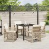 vidaXL Garden Dining Set 5 pcs Beige Poly Rattan