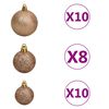 vidaXL Artificial Pre-lit Christmas Tree with Ball Set&Pine Cones 240 cm