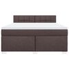 vidaXL Box Spring Bed with Mattress Dark Brown 180x200 cm Fabric