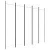 vidaXL 5-Panel Room Divider White 250x200 cm Fabric