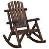 vidaXL Garden Rocking Chair | Burned Wood Finish | Solid Spruce Wood | Standard