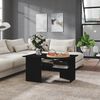 vidaXL Coffee Table Black 90x60x46.5 cm Engineered Wood