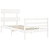 vidaXL Bed Frame without Mattress White 90x200 cm Solid Wood