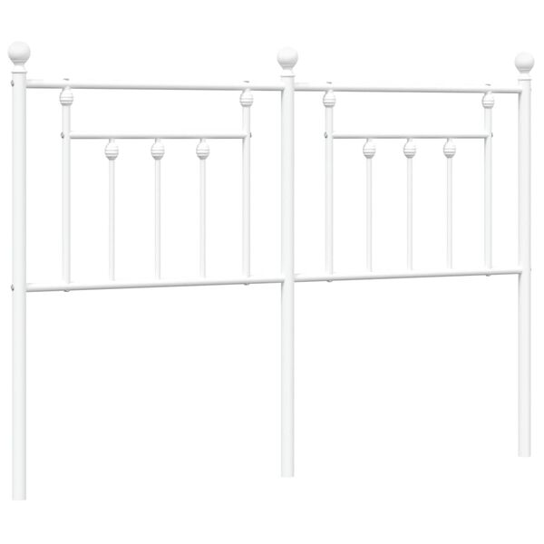 vidaXL Metal Headboard White 140 cm