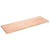 vidaXL Wall Shelf Light Brown 180x60x(2-4) cm Treated Solid Wood Oak