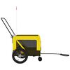 vidaXL Pet Bike Trailer Yellow and Black Oxford Fabric and Iron