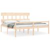 vidaXL Senior Bed without Mattress Super King Size Solid Wood