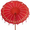 vidaXL Balinese Parasol Red 180-190 cm Cotton and solid wood