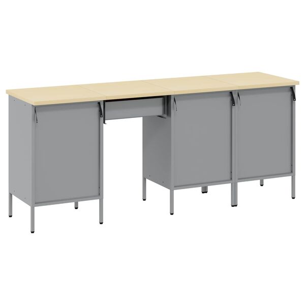 vidaXL Work Cabinet with Drawer with Lock 4 pcs Red 200 x 55 x 85 cm