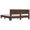 vidaXL Bed Frame without Mattress Brown Oak 180x200 cm Super King