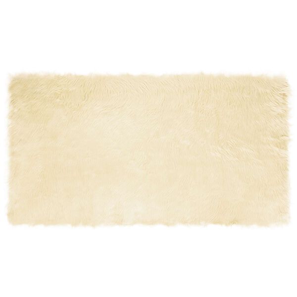 vidaXL Faux Sheepskin Rug Tafalla Cream 60 x 110 cm Polyester