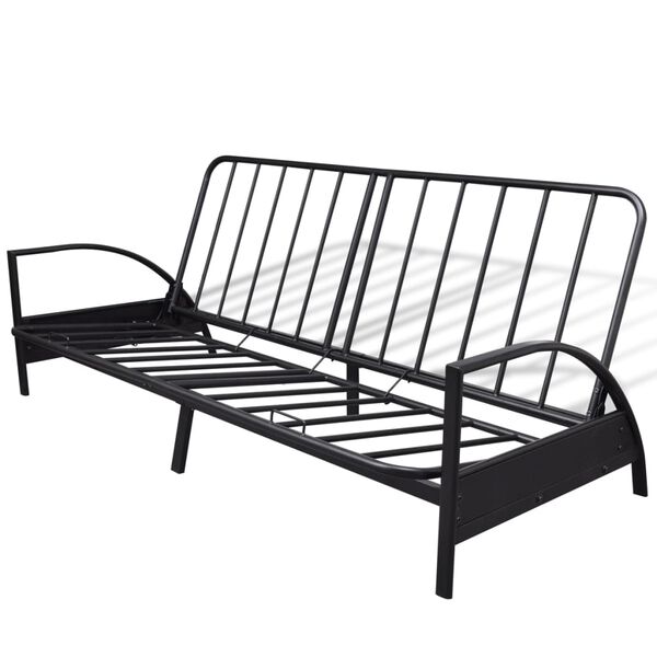 vidaXL Sofa Bed Foldable Metal Black