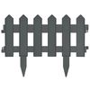 vidaXL Lawn Edgings 25 pcs Anthracite 10 m PP