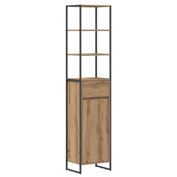 vidaXL Bathroom Cabinet Artisian Oak 40 x 30 x 180 cm Engineered Wood