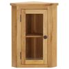 vidaXL Wall-mounted Corner Cabinet 45x28x60 cm Solid Oak Wood