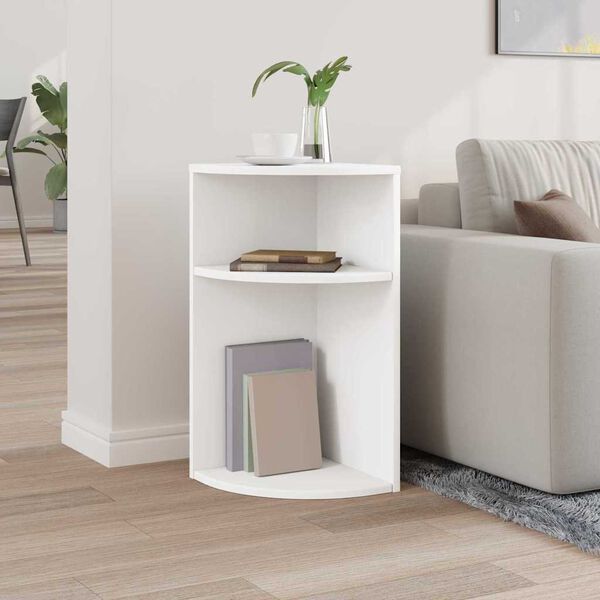 vidaXL End Table White 29.6 x 29.6 x 60 cm Engineered Wood