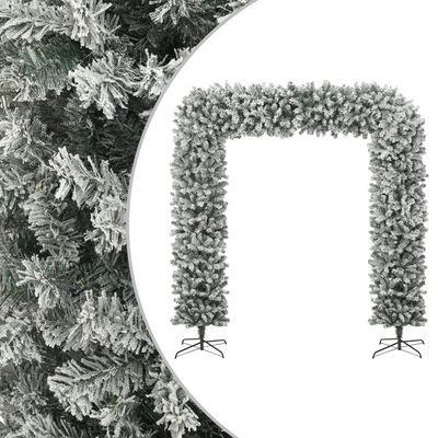 vidaXL Christmas Tree Arch with Flocked Snow 240 cm
