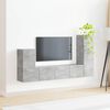vidaXL TV Cabinet Set Wall-mounted 3 pcs Concrete Grey Engineered Wood