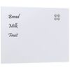 vidaXL Wall-mounted Magnetic Board White 80x60 cm Tempered Glass