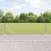 vidaXL Fence with Post Silver 0.6 x 25 m Steel