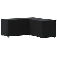 vidaXL L-shaped Sofa Cover Black 215x215x80 cm 420D Oxford