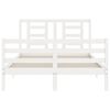 vidaXL Bed Frame without Mattress White 140x200 cm Solid Wood
