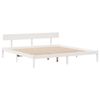 vidaXL Bed Frame without Mattress White 200x200 cm Solid Wood Pine
