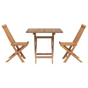 vidaXL Garden Dining Set 3 pcs Brown Solid Acacia Wood