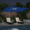 vidaXL Cantilever Roma Parasol Blue and Black 352 x 251 x 265 cm