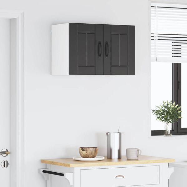 vidaXL Kitchen Cabinet 2 pcs Black 30 x 31 x 40 cm Engineered Wood