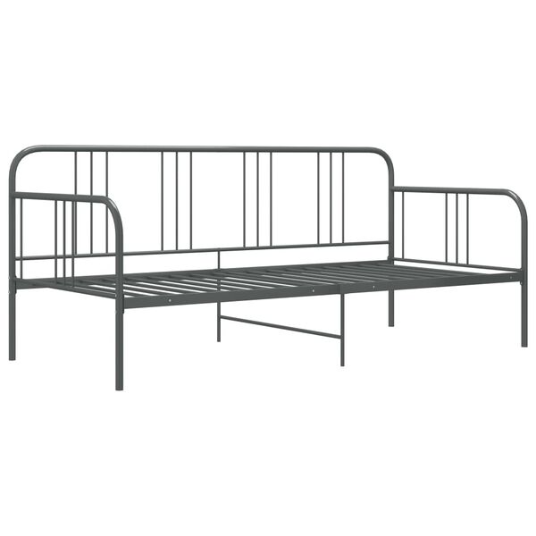 vidaXL Sofa Bed Frame without Mattress Grey Metal 90x200 cm